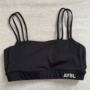 AYBL Double Strap Black Sports Bra